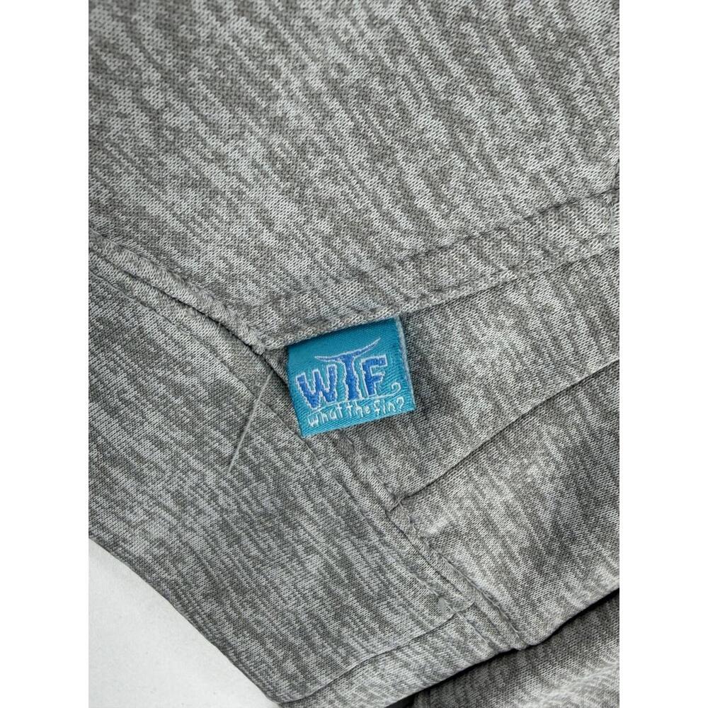What The Fin Performance Fabric Hoodie Medium Gray Casual Fit Polyester - Picture 4 of 10